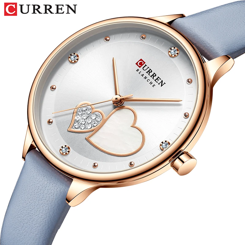 

CURREN Women Watches Top Brand Luxury Leather Strap Wristwatch for Women Rose Clock Stylish Quartz Ladies Watch