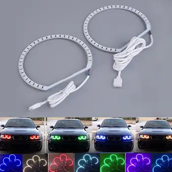 

4Pcs RGB 5050 SMD 12V LED Angel Eyes Halo Rings Light for BMW E36 E38 E39 E46
