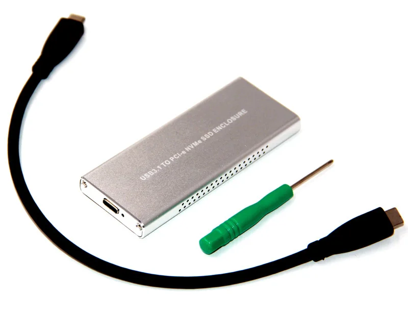 Металлический внешний корпус M.2 до 10 Гбит/с USB 3,1 type C NVMe PCIe 3,0 SSD чехол M Key NGFF USB3.1 HDD Box C to C Кабельный адаптер