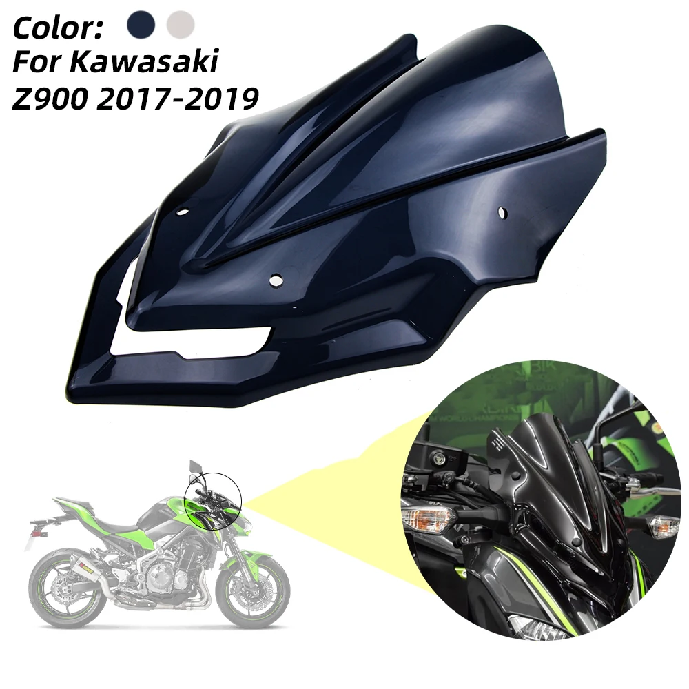 

Ветровой экран Z900 из АБС-пластика для мотоцикла, ветрозащитный экран с двойными пузырьками для Kawasaki Z 900 2017 2018 2019