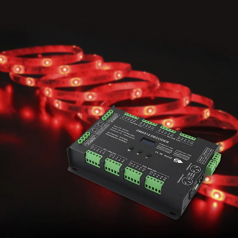 FULL-Bc-632 Dc5V-24V постоянное напряжение 32Ch Dmx/Rdm декодирование драйвер 3A* 32Ch выход Dmx512 Rgbw контроллер для Rgb светодиодные ленты Rgb L