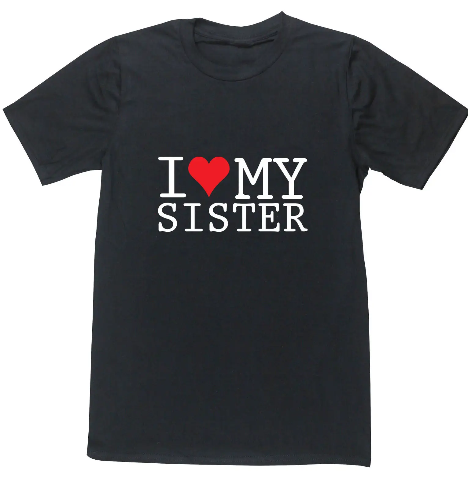 Футболка унисекс с надписью I Love My Sister стильная повседневная футболка модная