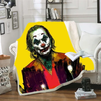 

Night Before Christmas Joker Poker Printed Velvet Plush Blanket Duvet for Kids Girls Sherpa Blanket Travel Couch Quilt Cover J08