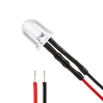 

uxcell Prewired LED Light Bulb Diffused Emitting Diodes Lamp Yellow 8mm