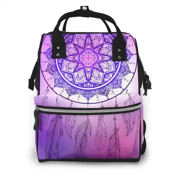 

Tribal Dreamcatcher Nappy Backpack Mummy Bag Large Capacity Mom Baby Multi-function Waterproof Outdoor Travel Diaper Bag