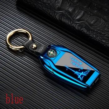

USB Lighter lighting LED screen compass Key buckle