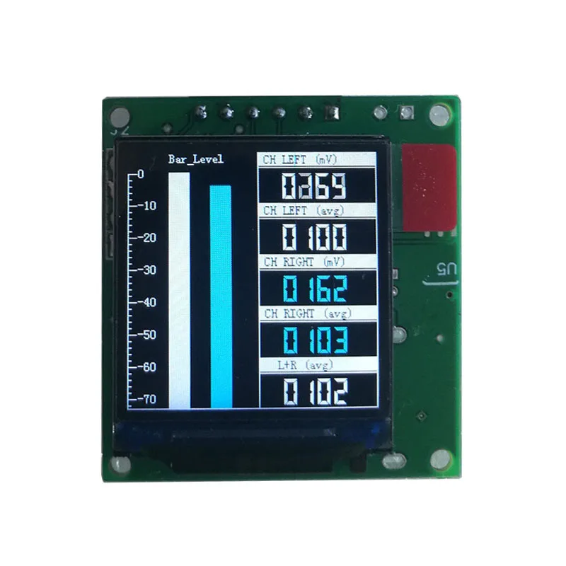 1PC 1.3 Inch Balanced LCD Color screen Multi mode Music Audio Spectrum Indicator Level Indicator VU Meter DIY Speaker Amplifier