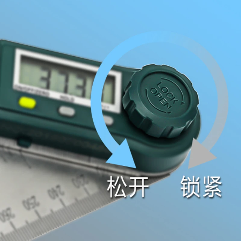 300mm 12 Inch Digital Protractor Angle Ruler 200mm 8 Inch Angle Finder Meter Stainless Steel 360 Degree Goniometer Inclinometer