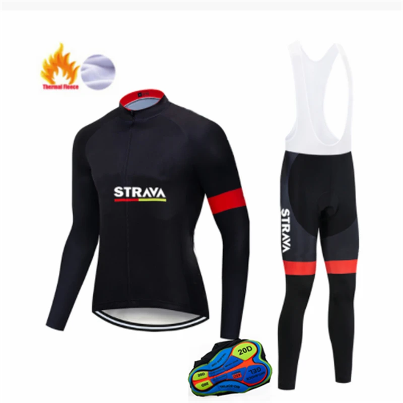 

MTB Bike Triathlon Outdoor Sports Shirt 2021 Men Winter Plus Velvet Cycling Jerseys Long Sleeve Warm Jacket Cycling Jersey