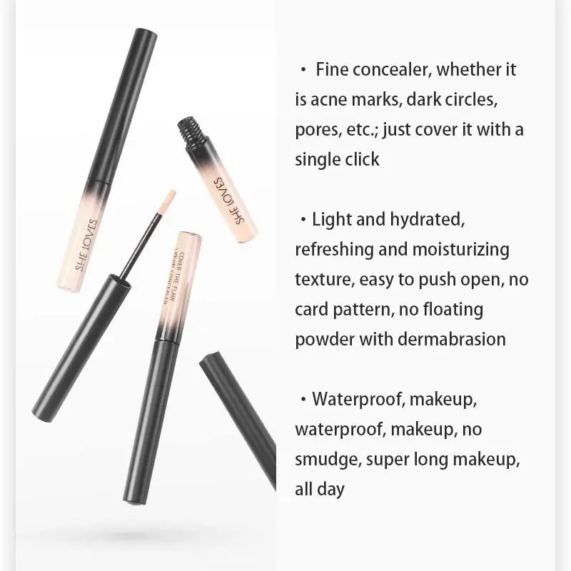 Silky Concealer Moisturizing Even Skin Color Long Lasting Cover Defects Oil-concealer Liquid Concealer Natural Base Make Up