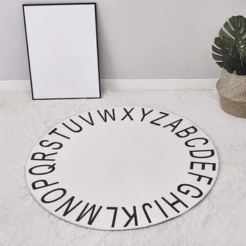 

Non-slip design 26 letters Cotton Kids Rug Soft Baby Game Play Mat Toy Playmat Crawling Round Floor Carpets Rug Room decoration