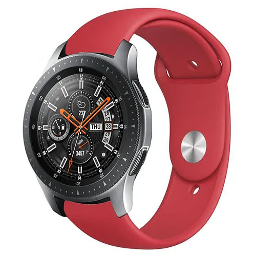 22 мм 20 мм ремешок для Galaxy watch 42 мм 46 мм samsung gear S3 Frontier Браслет спортивный ремешок силиконовый ремешок для huawei watch gt - Цвет ремешка: red
