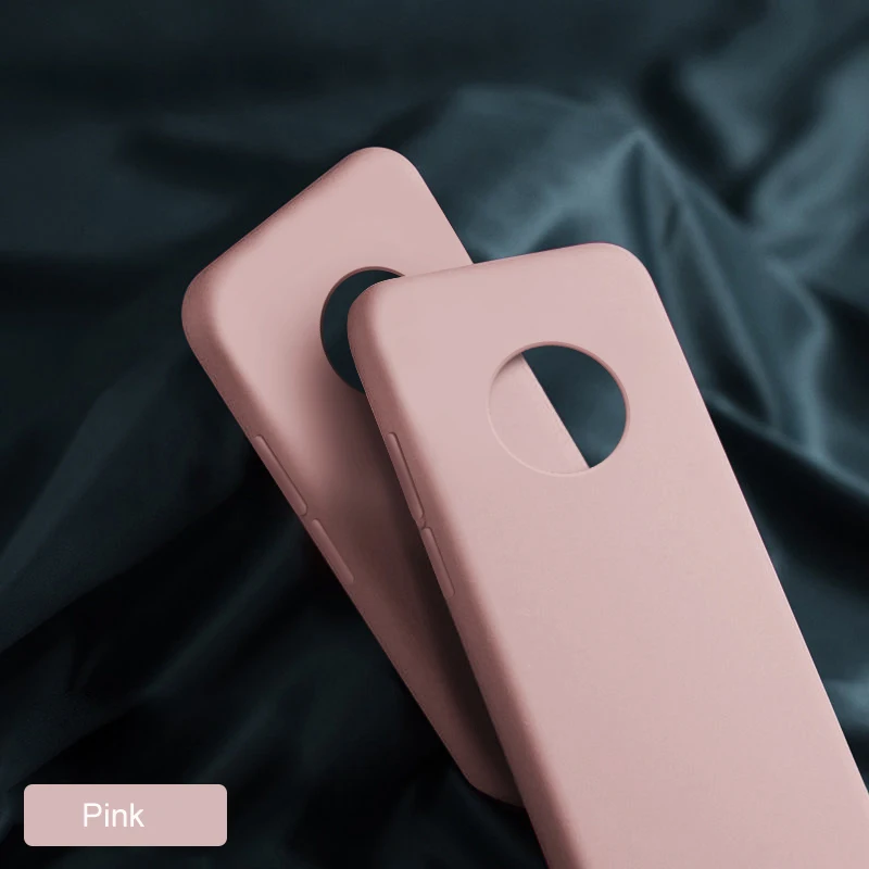 Arvin Официальный чехол для Oneplus 7T Pro Чехол Жидкий Силикон Мягкая микрофибра подкладка детская кожа сенсорный чехол для Oneplus 7T Funda - Color: Pink