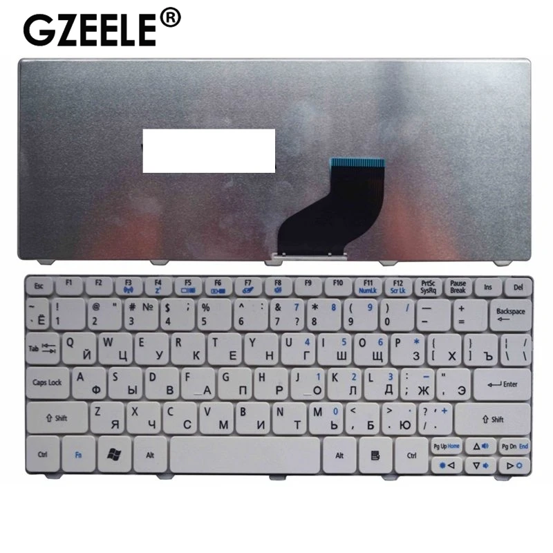GZEELE клавиатура для acer Aspire One D255 D255E D257 AOD257 D260 D270 AOD260 AO521 AO532 AO533 532 532H 521 533 RU Русский
