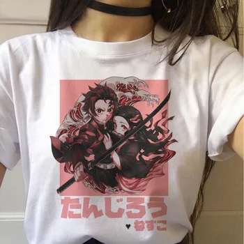 

2020 90s Japanese Anime Female T-shirt Funny Hot Demon Slayer Tshirt Graphic TopStreetwear Punk Kimetsu No Yaiba T-shirt