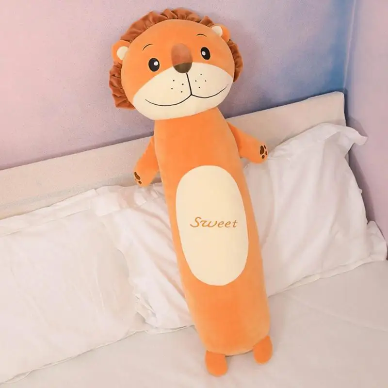 Lovely Animal Shape Pillow Cylindrical Stuffed Soft Plush Toys Kids Lovely Gift Close Knitting and Meticulous Weaving