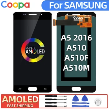 

Super AMOLED LCD for Samsung Galaxy A5 2016 A510F A510M A510FD A5100 A510Y LCD Display Touch Screen Digitizer Assembly