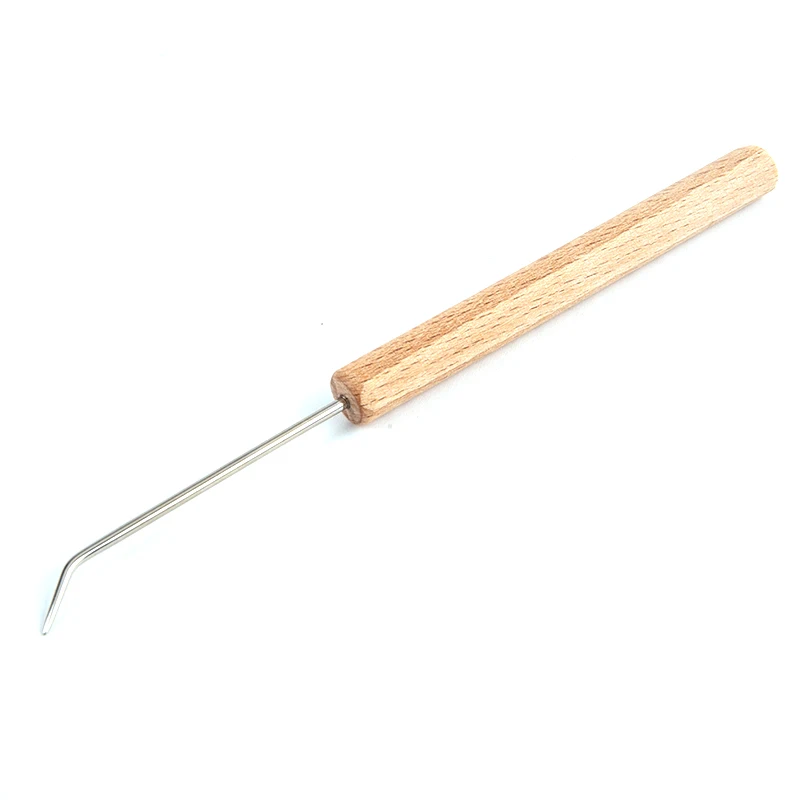 Bending Needle 2Pcs 15cm Solid Wood Wooden Knitting Loom Hook DIY Tools Sewing Crochet Fittings crochet hooks knitting loom
