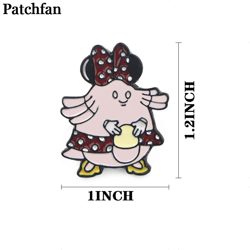 Patchfan мультфильм персонажи цинка металлический Узелок Значки пункт рубашка сумка Одежда Кепка рюкзак броши для обуви значки медали A2264