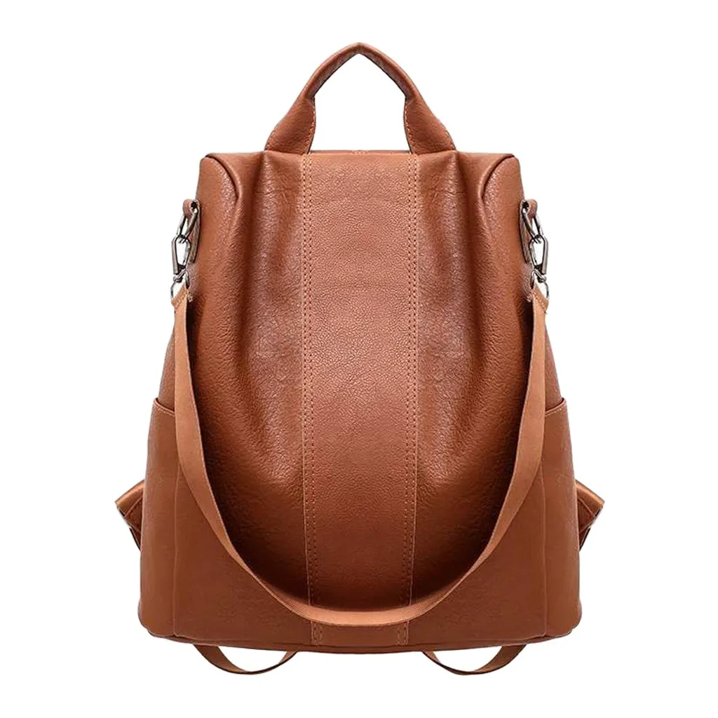 

Woman Men Anti-theft Backpack Bag 2019 Casual Wild Soft Leather Dual-use Small Travel Sport Backpack Mochila Feminina