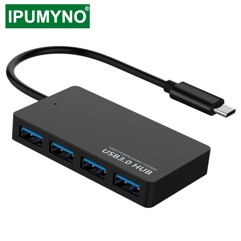 

USB HUB C Multi USB 3.0 For MacBook Pro Air Computer Accessories Type C 3.1 Splitter 4 Port USB C HUB Otg Hab With Power Adapter