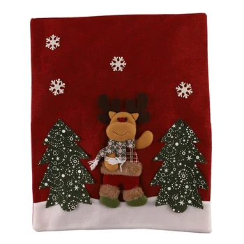 

New Cute Merry Christmas Chair Covers Santa Red Hat Dining Chair Back Covers Party Santa Claus Dinner Table Decor Christmas Gift