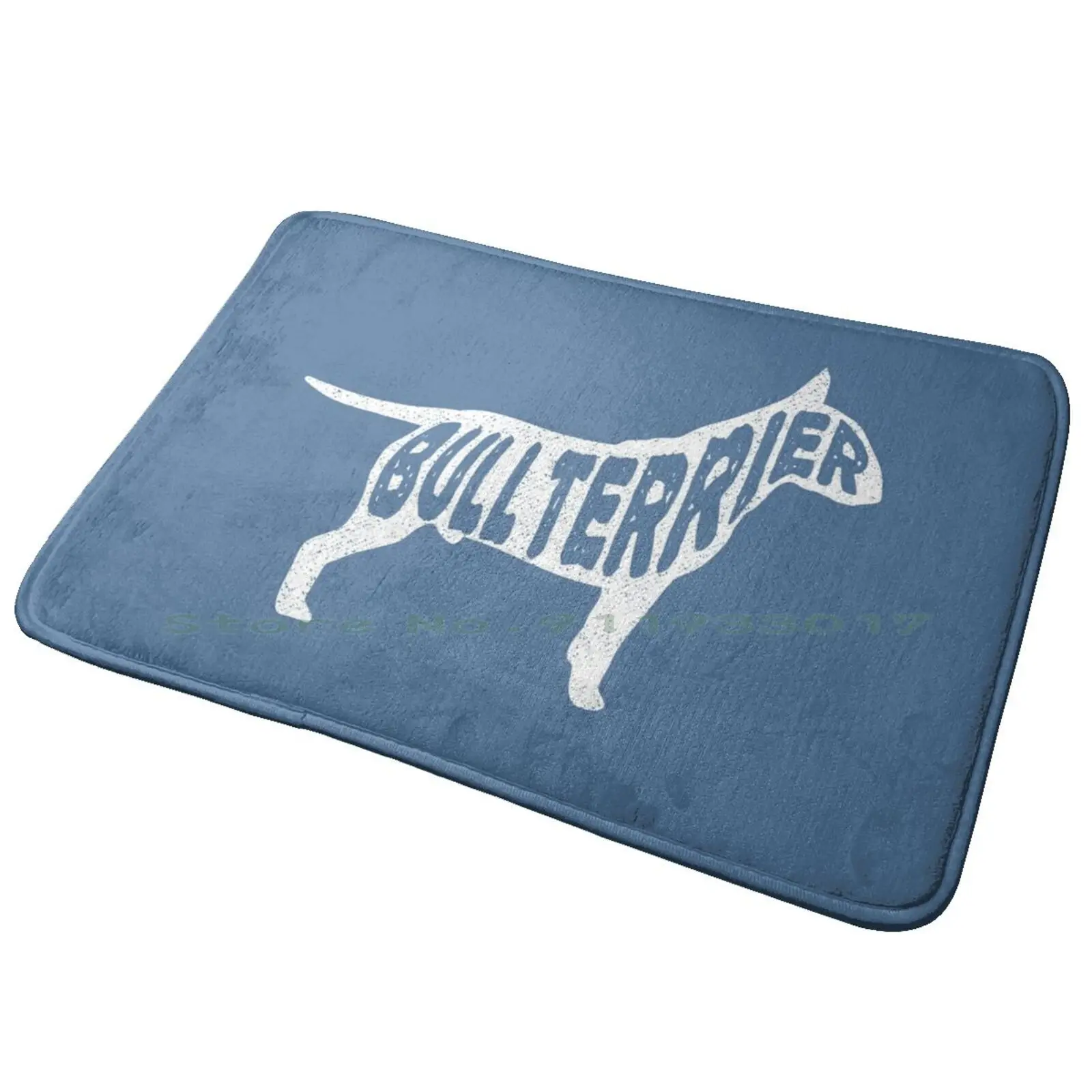 Bull Terrier Dog Silhouette Porta D'Ingresso Tappetino Da Bagno Tappeto Road Trip Camping Retro Vintage !Ia Adventure Van Escursionismo