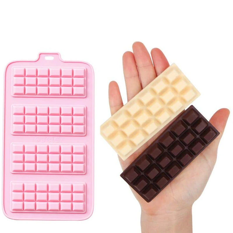Silicone Chocolate Bar Mold Rectangle Break Apart Baking Molds For