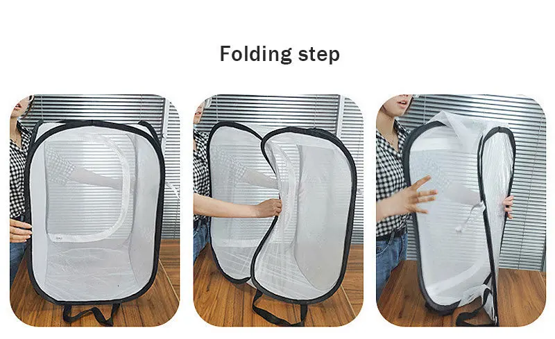 Foldable Garden Plant Grow Tent Garden Anti-Pest Network Transparent Insect Inspection Box Gardening Supplies Invernadero