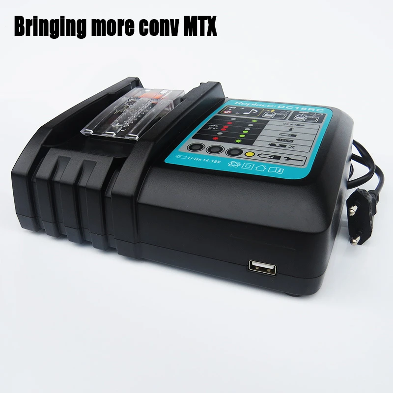 New Dc18rct Li Ion Battery Charger 3a Charging Current For Makita 14 4v 18v Bl1830 Bl1430 Dc18rc Dc18ra Power Tool Usb Port Chargers Aliexpress