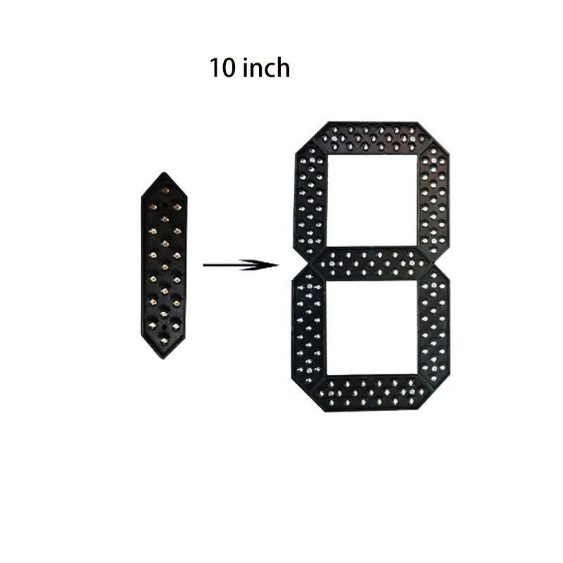 10 Inch 7-Segments LED Number Module,LED Price/Time/Temperature/Score,Small Size LED Display Module