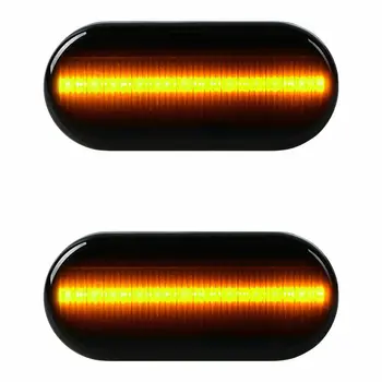 

Parts Side Fender Marker LED Replacement 3000K Smoked 12-30V 2pcs Dynamic