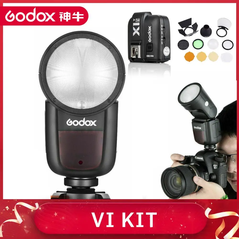 Вспышка Godox V1 V1C V1N V1S V1F V1O ttl 1/8000s HSS литиевая батарея Speedlite вспышка для Canon Nikon sony Fuji