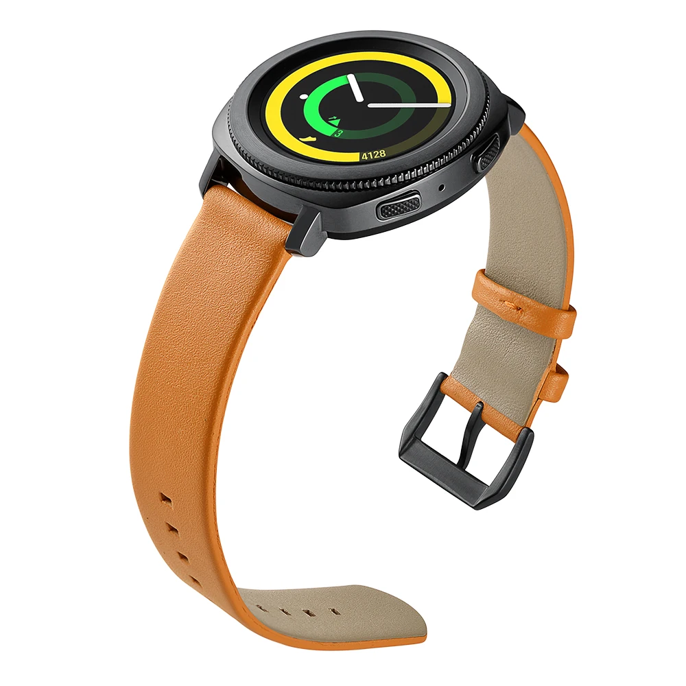 Кожаный ремешок Amazfit GTS Bip для samsung Galaxy Watch Active 2/gear Sport ремешок для часов Huami GTR 42 мм POLAR IGNITE наручный браслет