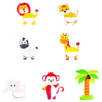 

Hot Sale Jungle Safari Animals Honeycomb Centerpieces 3D Table Decorations for Jungle Safari Birthday Baby Shower Party Decorati