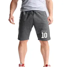 Новинка, летние высококачественные мужские брендовые хлопковые повседневные шорты с принтом "Барселона Месси", пляжные крутые Бермуды, мужские шорты