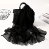 Chiffon Scarves Spring Summer Silk Scarf Fashion Women Solid Color Long Soft Wrap Bandana Muslim Shawl Beach Sunscreen Hijab 5