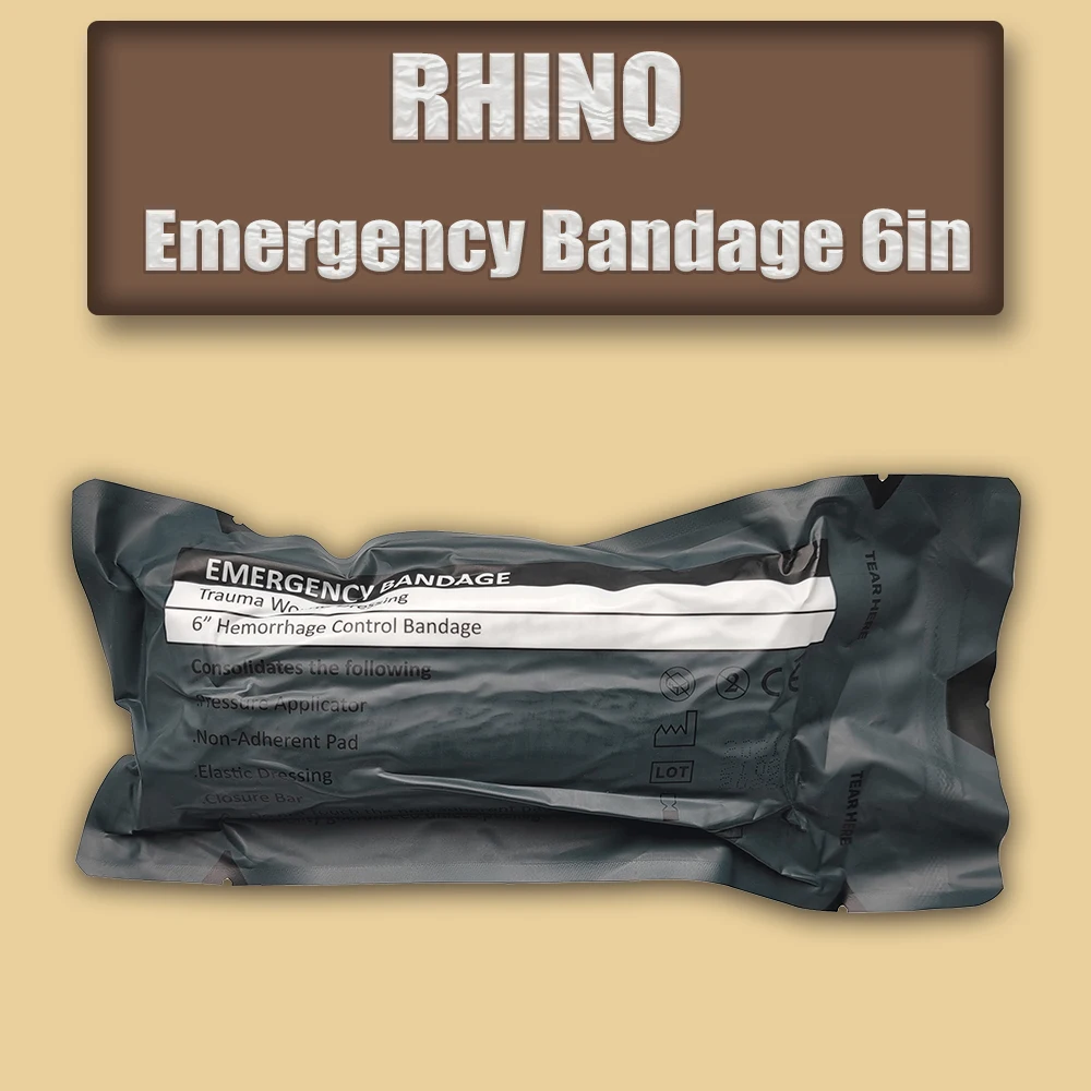 Emergency Hemostatic Trauma Bandages Isreal Bandage Military Solider Training Injuries Sterilizated Bandage  6INCH