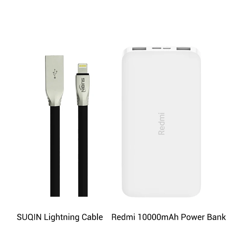 Add Lightning Cable Внешний аккумулятор Redmi 10000 мАч - Цвет: Add Lightning Cable