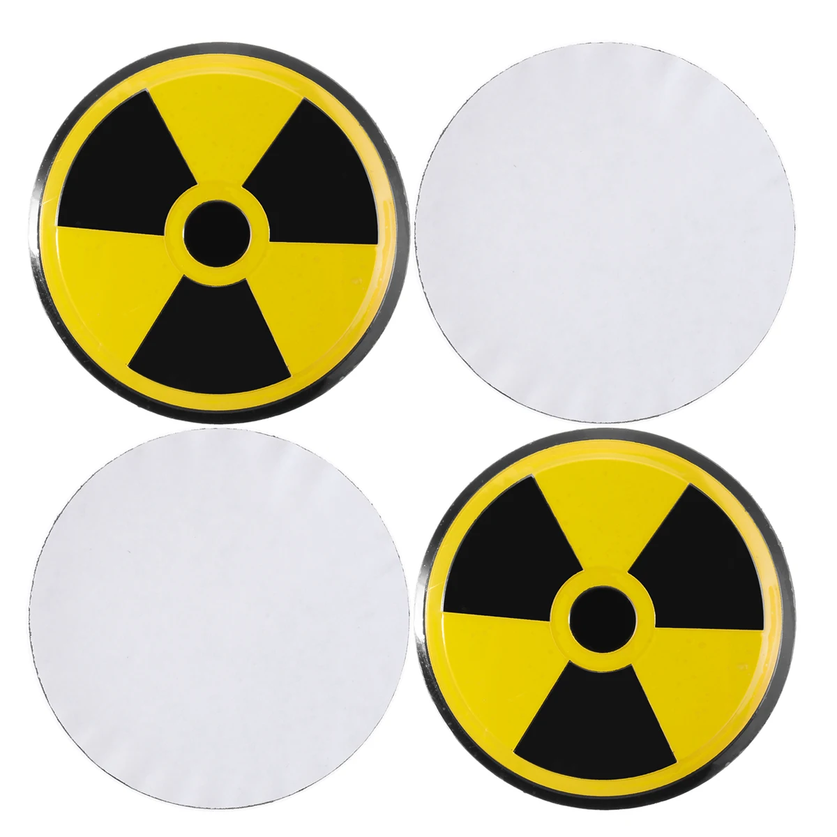 4pcs 5.5cm Nuclear Radiation Logo Car Tyre Wheel Center Hub Cap Emblem Decal Badge Symbol Sticker Creative Patterns Cap Sticker