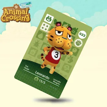 

022 Leonardo Animal Crossing Card Amiibo Cards Work for Switch NS 3DS Games