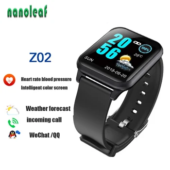 

Z02 Smart Watch Color Fcreen Sports Fitness Tracker Men Women Wristband Pedometer Heart Rate Monitor Push Message iOS Android