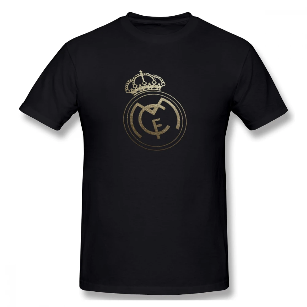 

Golden Real Madrid Sign t shirt men Casual Fashion Men's Basic Short Sleeve T-Shirt boy girl hip hop t-shirt top tees