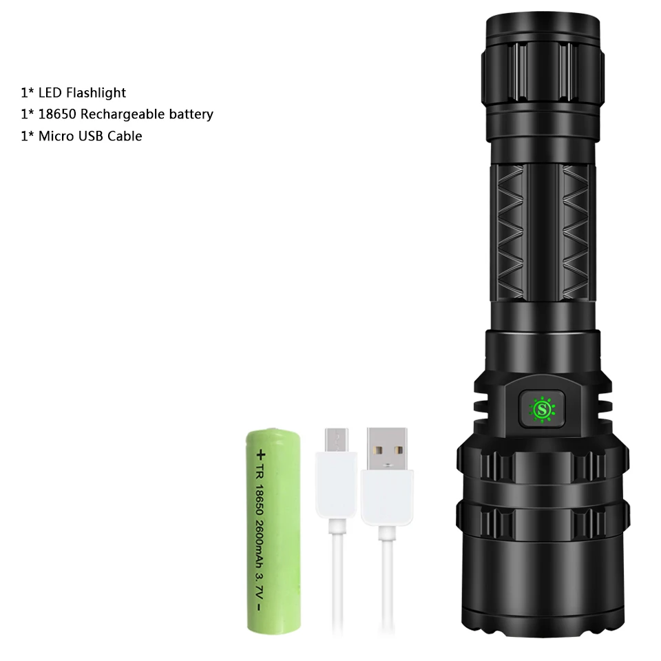 Package B Cree xhp50.2 светодиодный фонарик зарядка через usb стрейч ударопрочный мощный 18650 или 26650 перезаряжаемый фонарь Z901103 - Испускаемый цвет: Package B