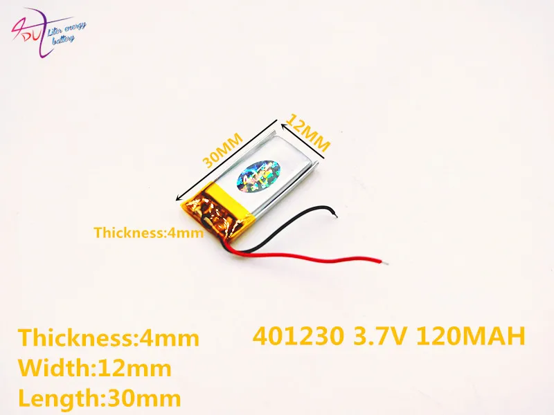 

[SD] 401230 3.7V,120MAH,401233 Polymer lithium ion / Li-ion battery for TOY,POWER BANK,GPS,mp3,mp4,cell phone,speaker