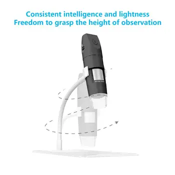 

2MP WiFi Digital Microscope 50X to 1000X Magnifier 1080P HD 2.0 MP 8 LED with Stand for Android iOS PC