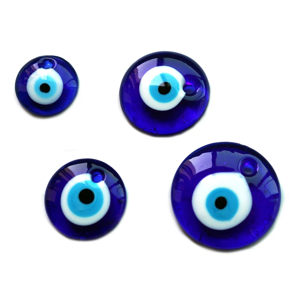 Girocollo con ciondolo amuleto occhi azzurri in stile turco, collana