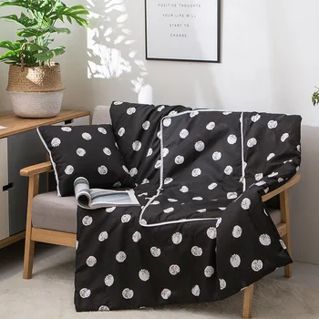 

Pillow Quilt Dual-use Multi-Function Double Zipper Foldable Soft for Car Office Sofa PI669