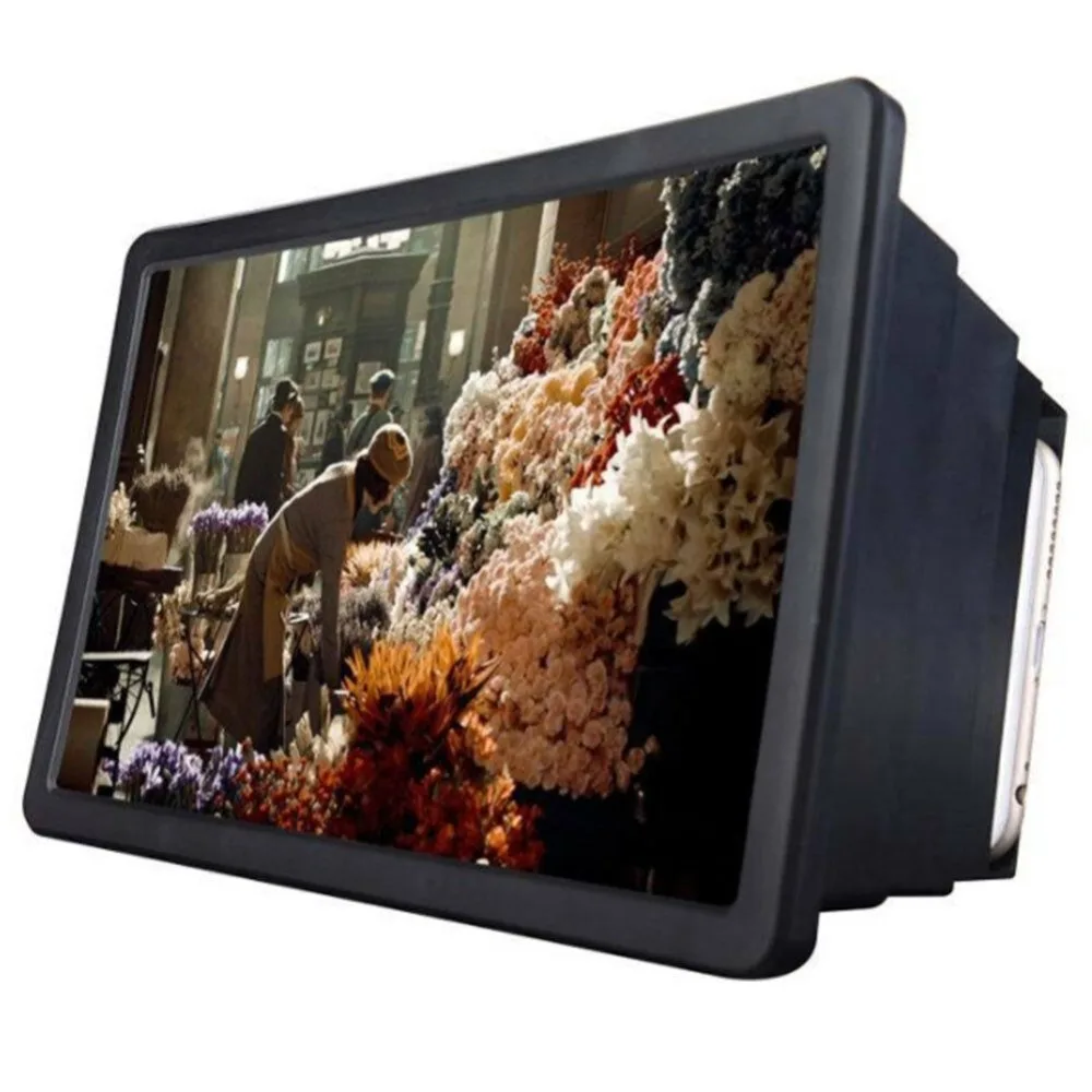 3D экран увеличительное стекло с усилителем для мобильного экрана телескопическое увеличительное стекло праздничные подарки часы 3D фильмы для смартфона подставка