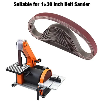 

15 Pcs 1X30 Inch Aluminum Oxide Sanding Belts Heavy Duty Sanding Belts Multipurpose Abrasive Belts for Belt Sander